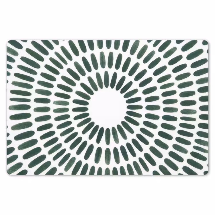 Abstract - Cirkel - Patroon - Modern - Groen Placemat vinyl groot -zzsfeer1_Kitchenyeah-website