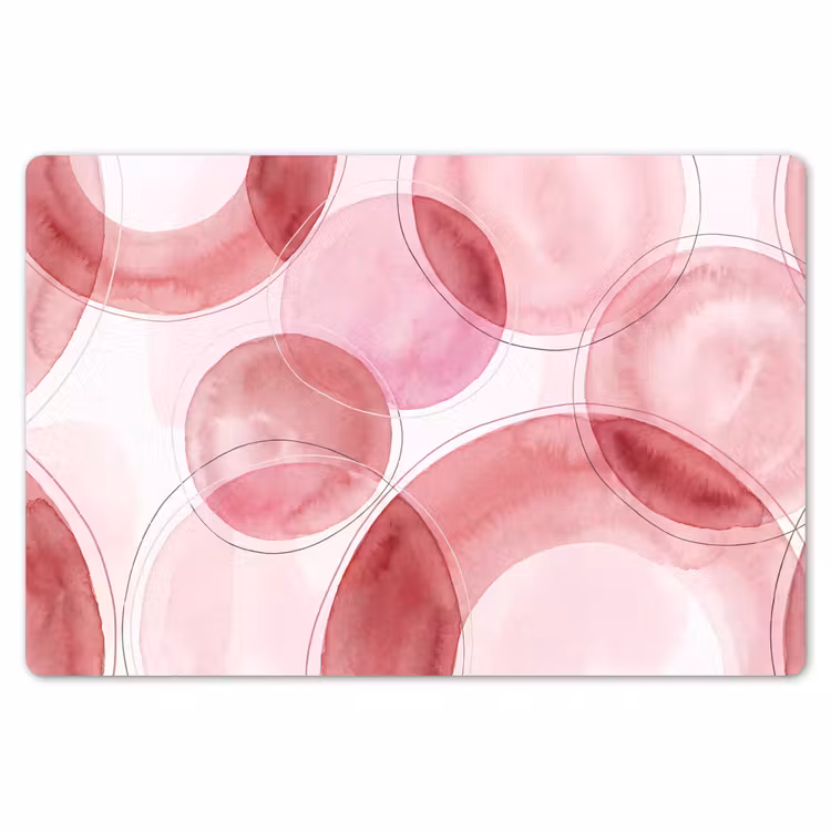 Abstract - Cirkels - Modern - Roze - Kunst Placemat vinyl groot -zzsfeer1_Kitchenyeah-website