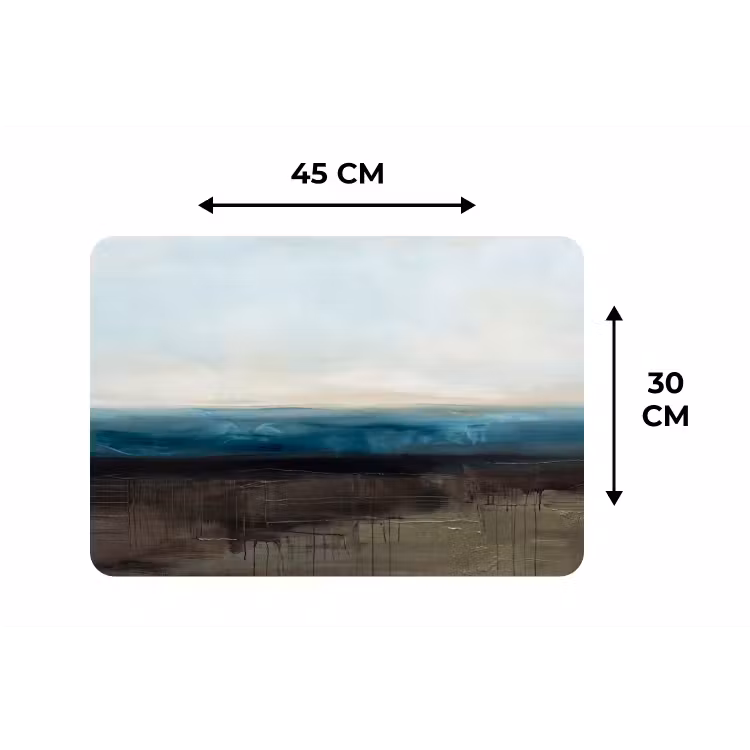 Abstract - Landschap - Horizon - Blauw - Modern Placemat vinyl groot -specs