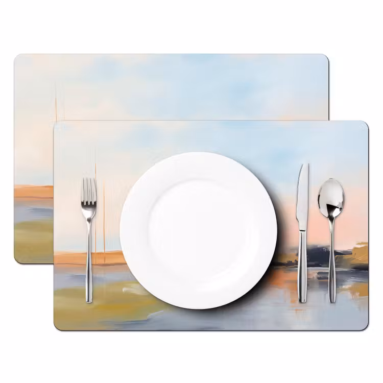 Abstract - Landschap - Horizon - Modern - Kleurrijk Placemat vinyl groot -zzsfeer2_Kitchenyeah-website