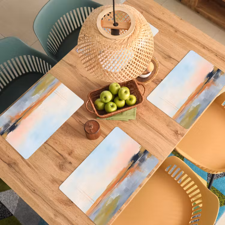 Abstract - Landschap - Horizon - Modern - Kleurrijk Placemat vinyl groot -zzsfeer5_Kitchenyeah-website