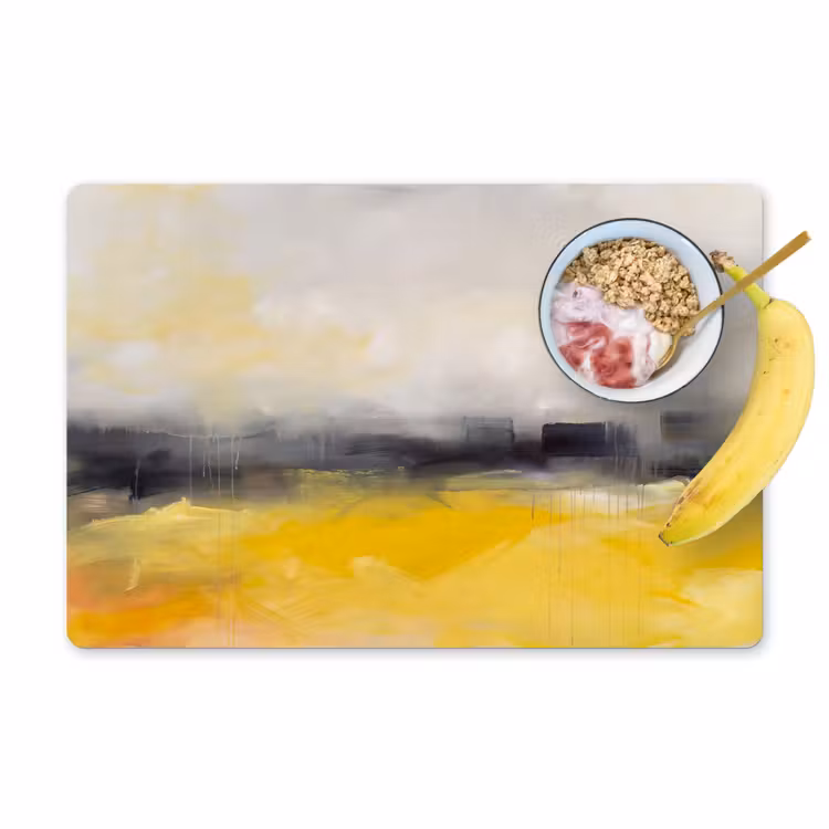 Abstract - Landschap - Modern - Geel Placemat vinyl groot -zzzproduct_Kitchenyeah-website