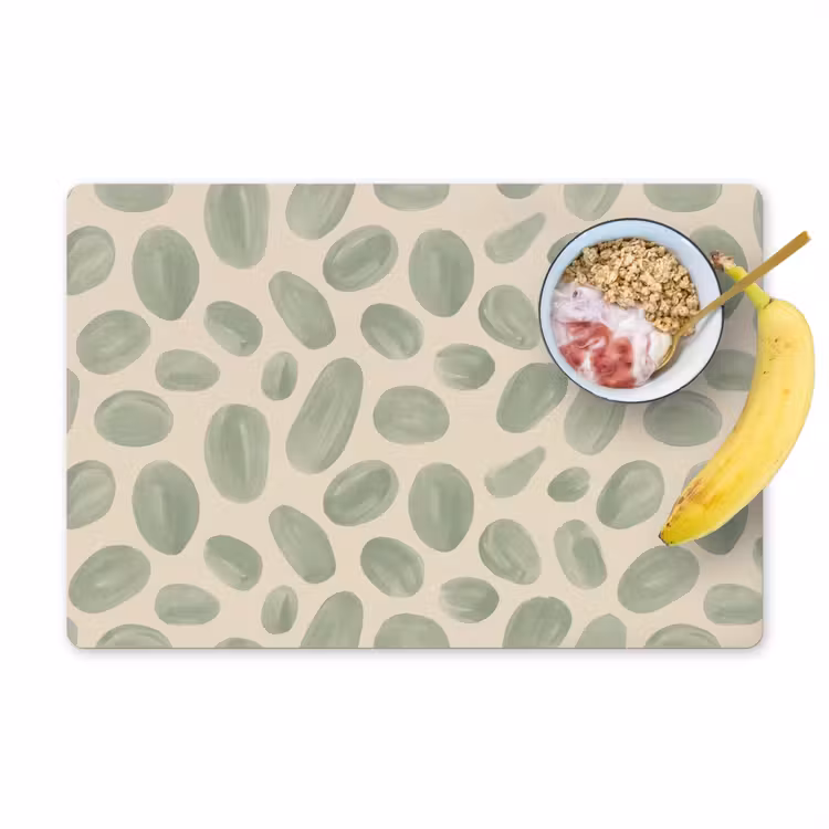 Abstract - Patroon - Organisch - Groen - Modern Placemat vinyl groot -zzzproduct_Kitchenyeah-website