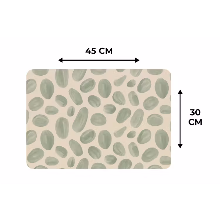 Abstract - Patroon - Organisch - Groen - Modern Placemat vinyl groot -specs