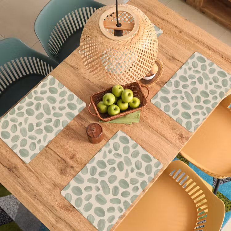 Abstract - Patroon - Organisch - Groen - Modern Placemat vinyl groot -zzsfeer5_Kitchenyeah-website