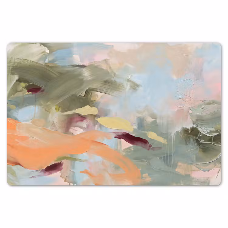 Abstract - Borstelstreken - Kunst - Modern - Pastel Placemat vinyl groot -zzsfeer1_Kitchenyeah-website