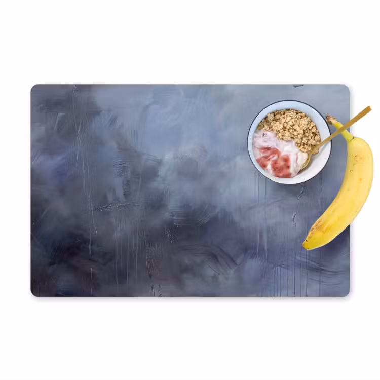 Abstract - Kwaststreken - Modern - Kunst - Grijs Placemat vinyl groot -zzzproduct_Kitchenyeah-website