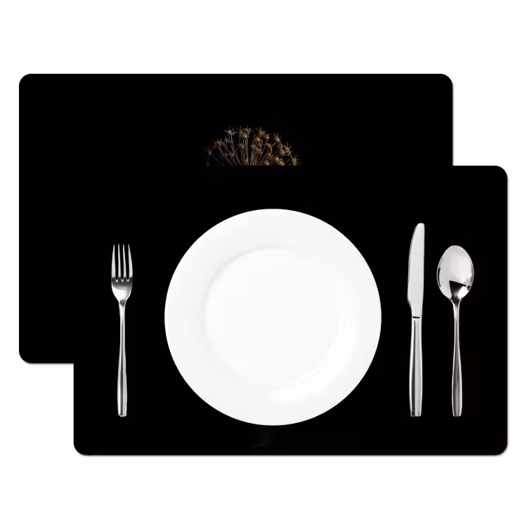 Bol - Gedroogd - Vaas - Zwart Placemat vinyl groot -zzsfeer2_Kitchenyeah-website