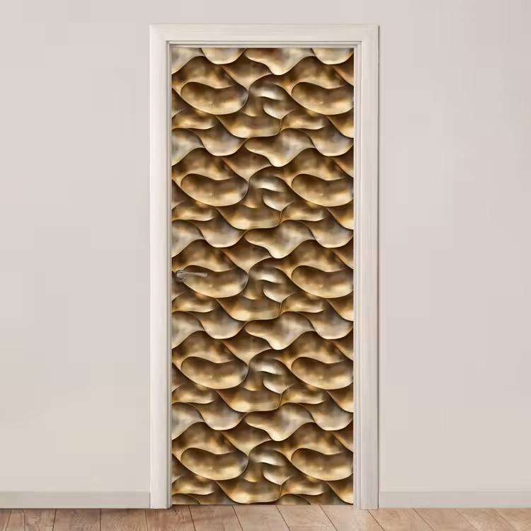 Abstract - Antiek - Goud deurposter klein 289 -3d_beige