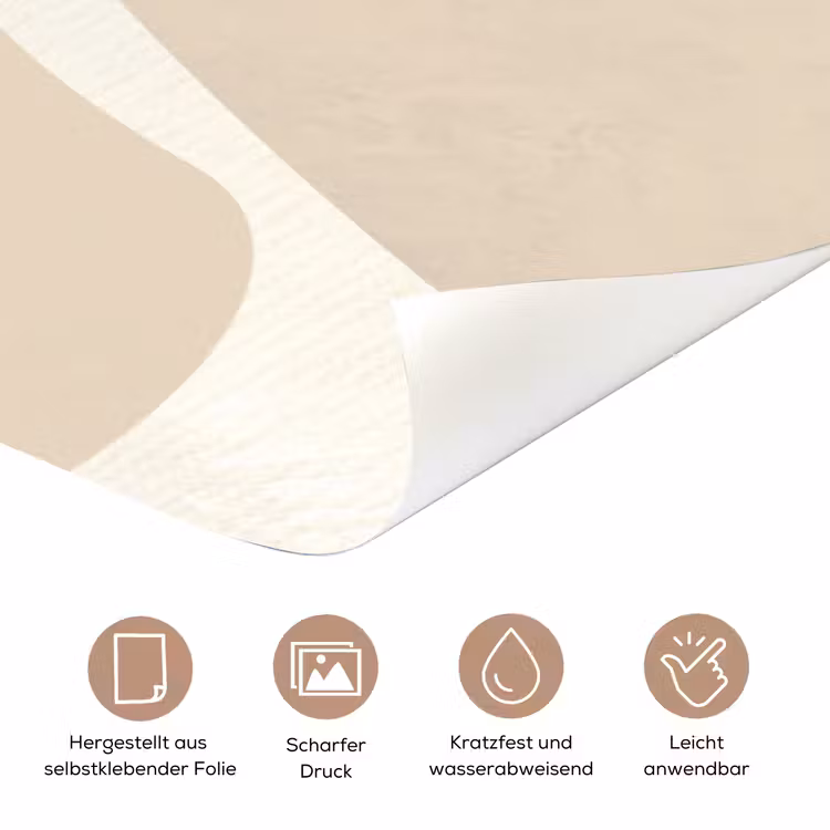 Abstract - Beige - Moderne kunst deurposter klein -tcloseup_DE