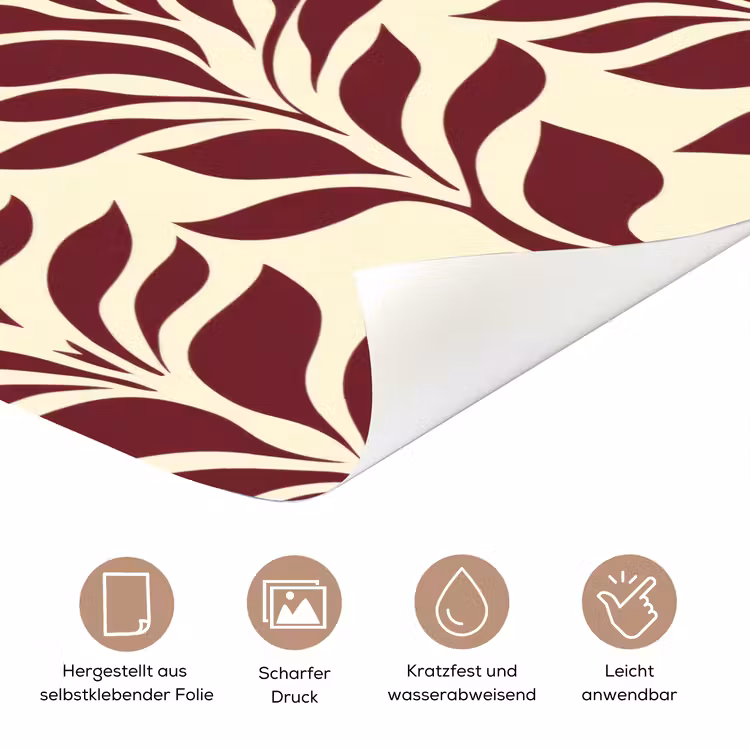 Abstract - Bladeren - Burgundy deurposter klein 289 -tcloseup_DE