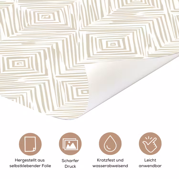 Abstract - Ruiten - Beige deurposter klein 289 -tcloseup_DE
