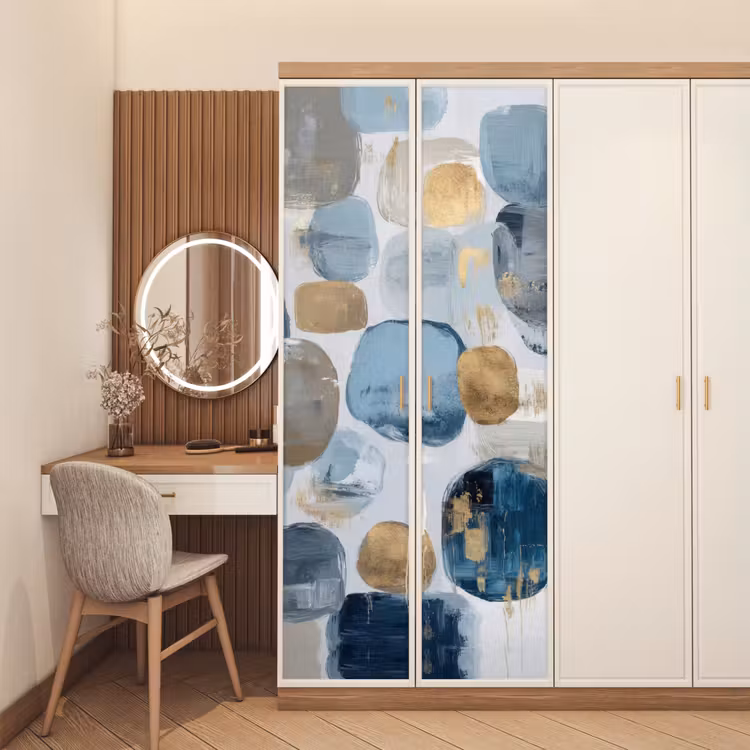 Abstract - Goud - Vormen deurposter klein -sfeer3