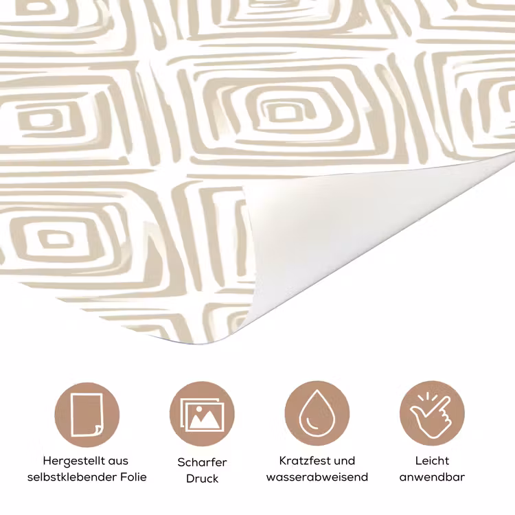 Abstract - Ruit - Beige deurposter klein 289 -tcloseup_DE