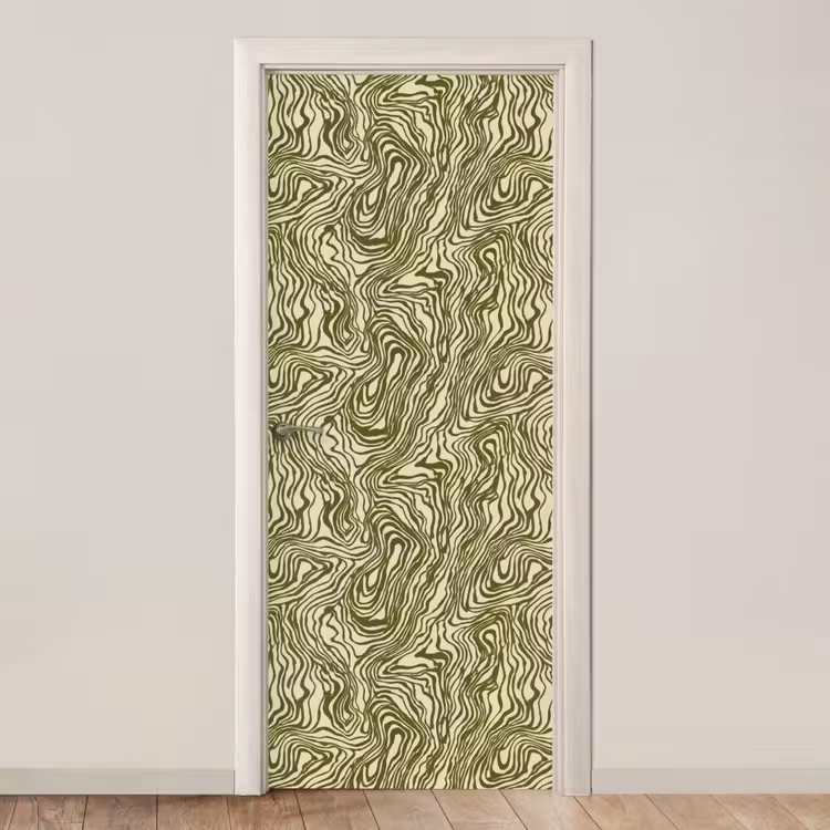 Abstract - Marmer - Groen deurposter klein 289 -3d_beige