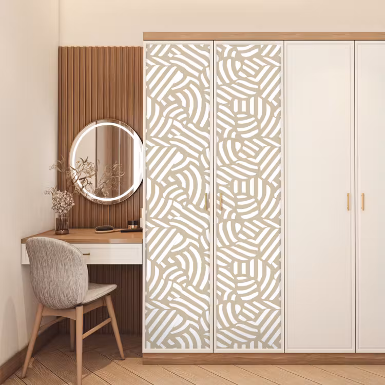 Abstract - Modern - Beige deurposter klein 289 -sfeer3