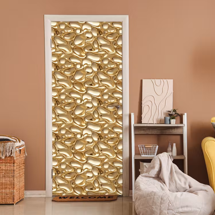 Abstract - Modern - Goud deurposter klein 289 -sfeer1