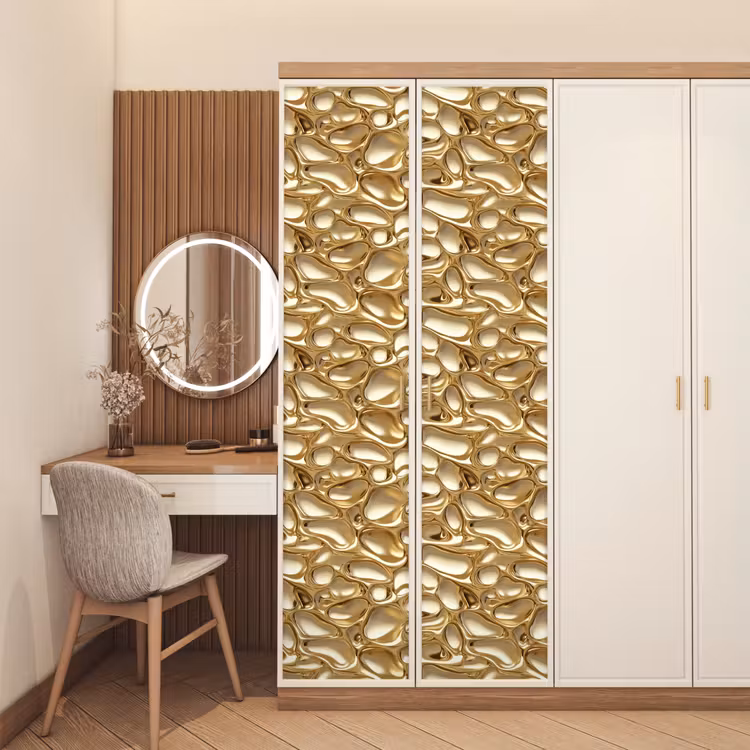 Abstract - Modern - Goud deurposter klein 289 -sfeer3
