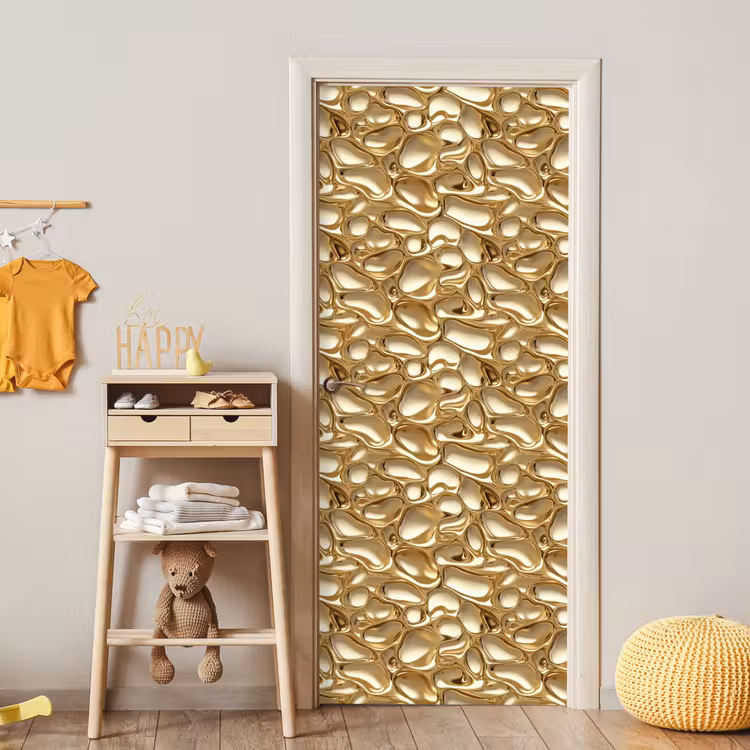 Abstract - Modern - Goud deurposter klein 289 -sfeer4