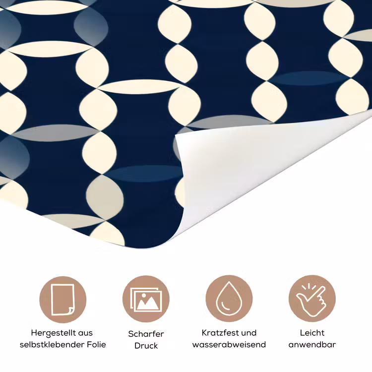 Abstract - Patroon - Blauw deurposter klein 289 -tcloseup_DE