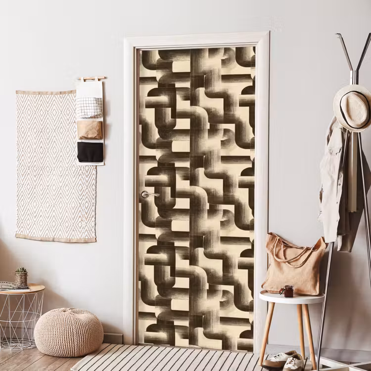 Abstract - Retro - Zwart deurposter klein 289 -sfeer6