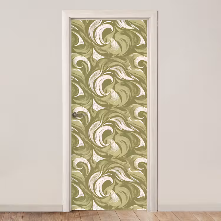 Abstract - Textuur - Groen deurposter klein 289 -3d_beige