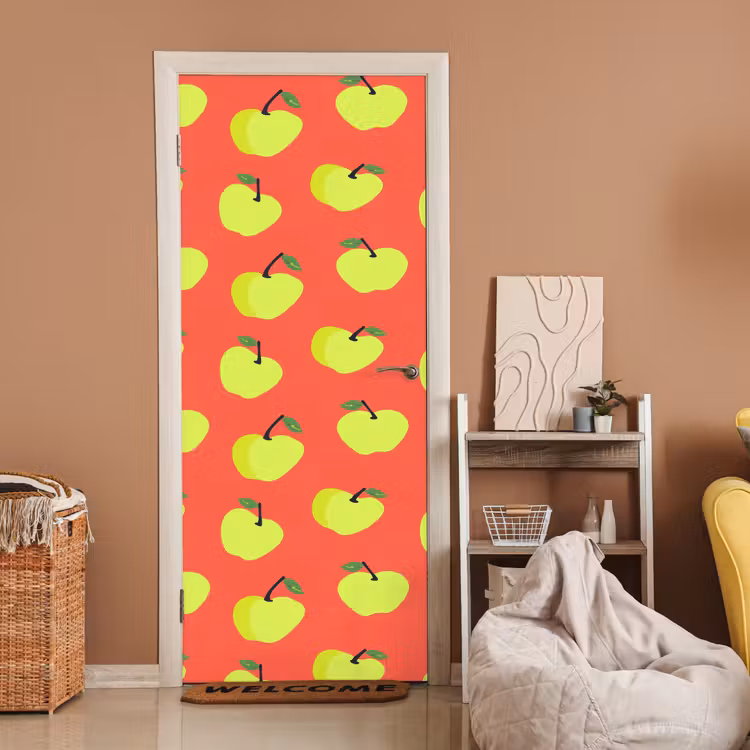 Appels - Modern - Groen deurposter klein 289 -sfeer1