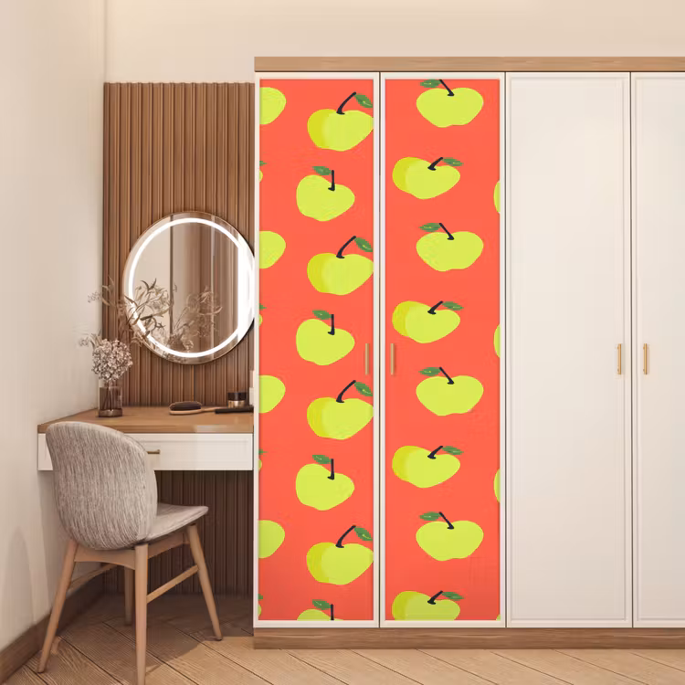 Appels - Modern - Groen deurposter klein 289 -sfeer3