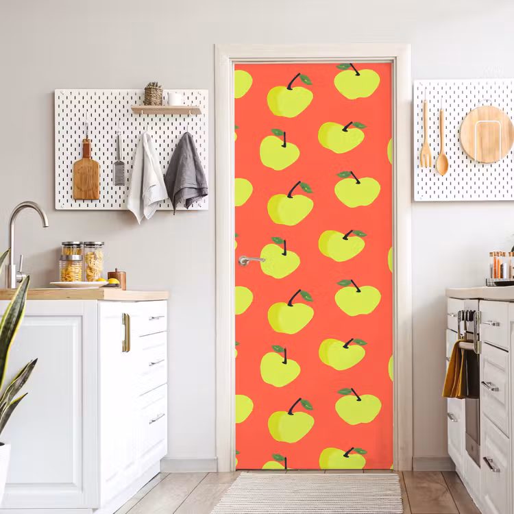 Appels - Modern - Groen deurposter klein 289 -sfeer5