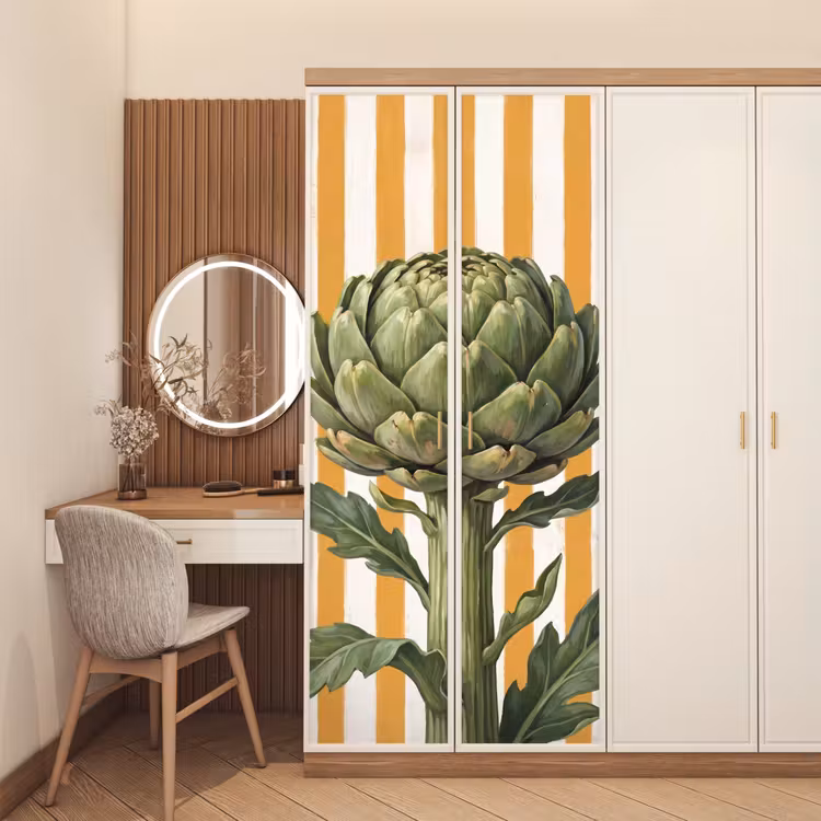 Türtapete - Artischocke – Modern – Gemüse - Artisjok - Modern - Groente deurposter klein