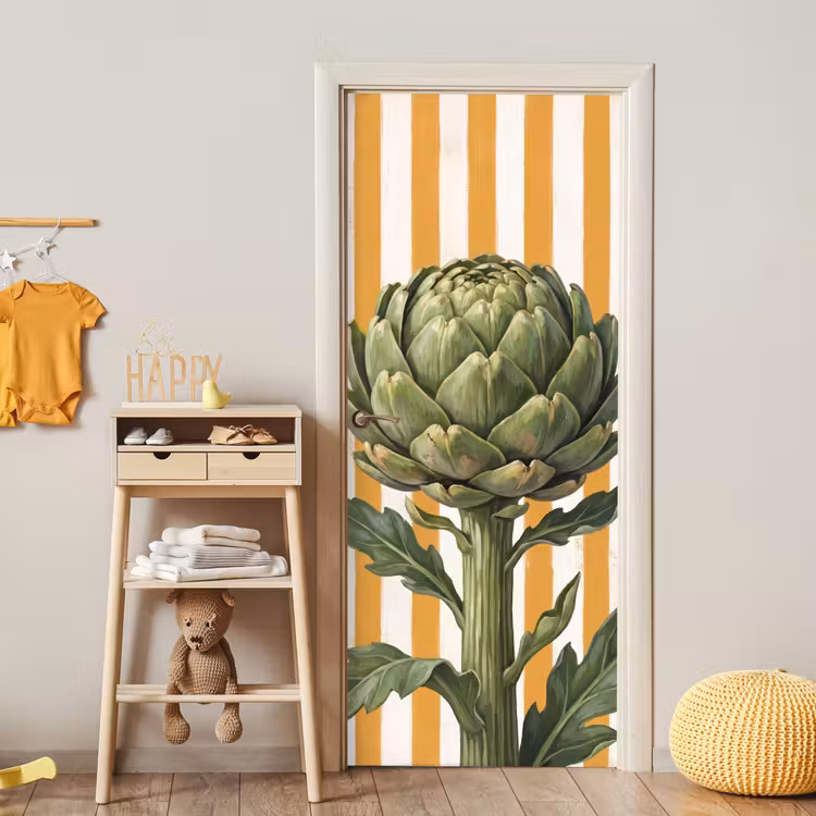 Türtapete - Artischocke – Modern – Gemüse - Artisjok - Modern - Groente deurposter klein