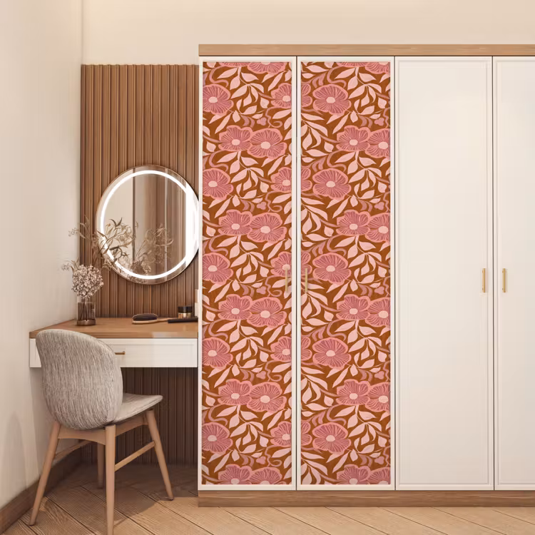 Sfeer - Bloemen - Roze deurposter klein 289 -sfeer3