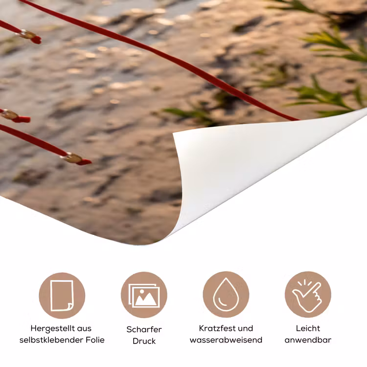 Badkleding - Rood - Zomer - Water - Zonsondergang deurposter klein -tcloseup_DE