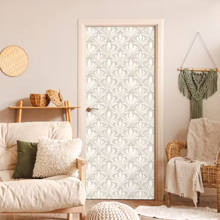 Barok - Patroon - Beige deurposter klein 289 -sfeer2