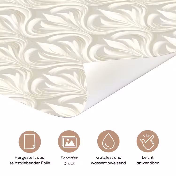 Barok - Patroon - Beige deurposter klein 289 -tcloseup_DE