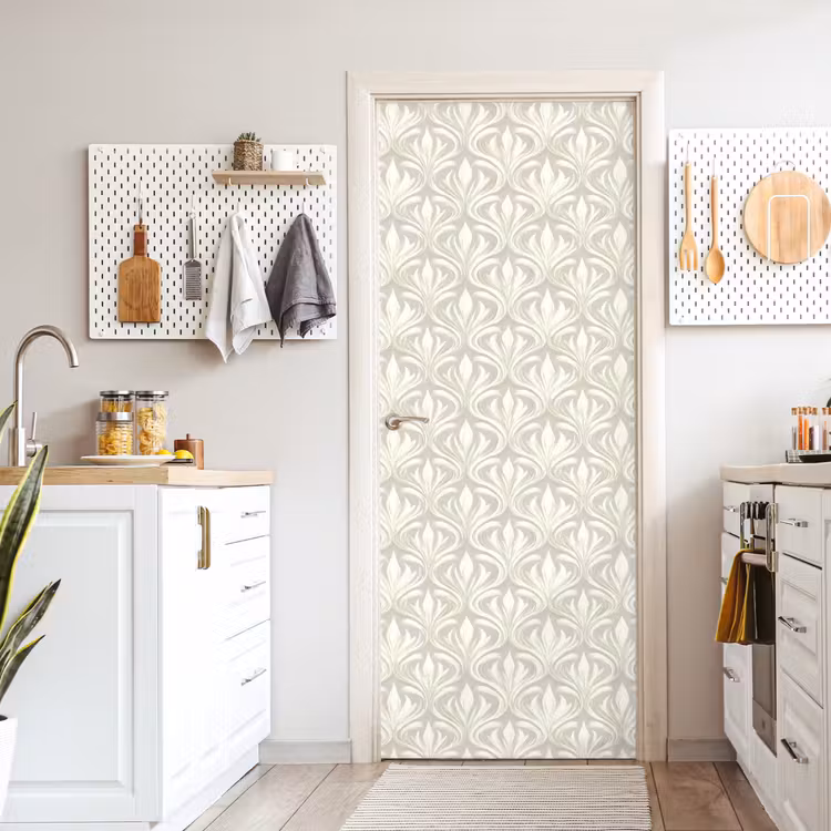 Barok - Patroon - Beige deurposter klein 289 -sfeer5