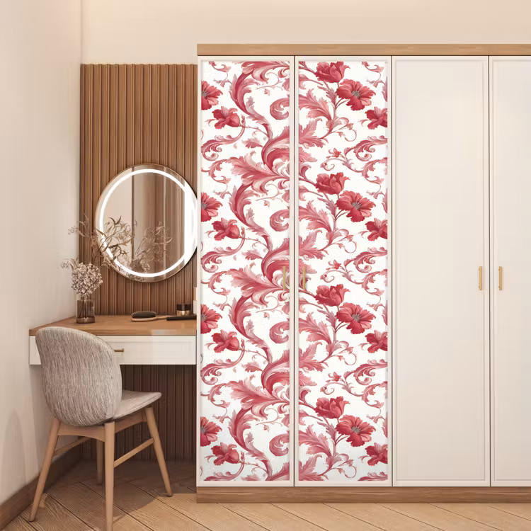 Barok - Patroon - Rood deurposter klein 289 -sfeer3