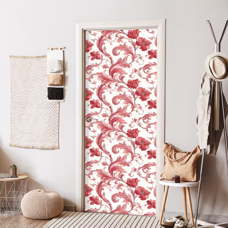 Barok - Patroon - Rood deurposter klein 289 -sfeer6