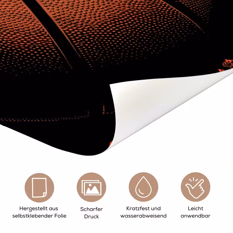 Basketbal - Verf - Sport - Oranje deurposter klein -tcloseup_DE