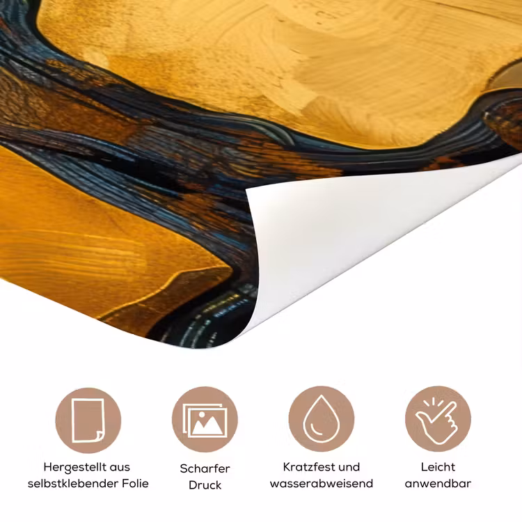 Boom - Levensboom - Abstract - Goud deurposter klein -tcloseup_DE