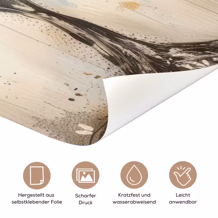 Boom - Beige - Goud - Verflook - Grijs deurposter klein -tcloseup_DE