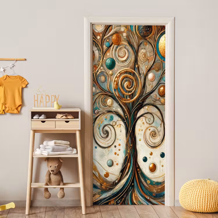 Levensboom - Boom - Abstract - Modern deurposter klein -sfeer4