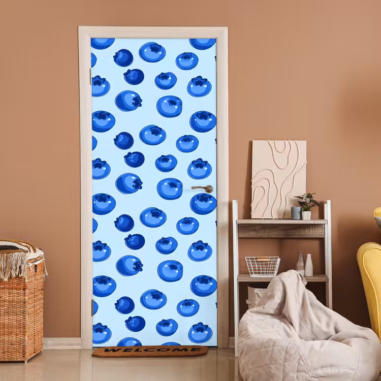 Bessen - Modern - Blauw deurposter klein 289 -sfeer1