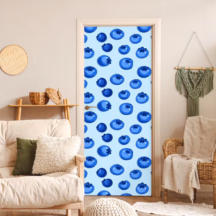 Bessen - Modern - Blauw deurposter klein 289 -sfeer2