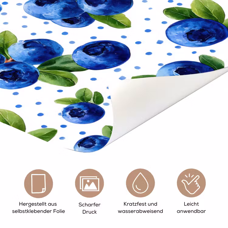 Bessen - Patroon - Blauw deurposter klein 289 -tcloseup_DE