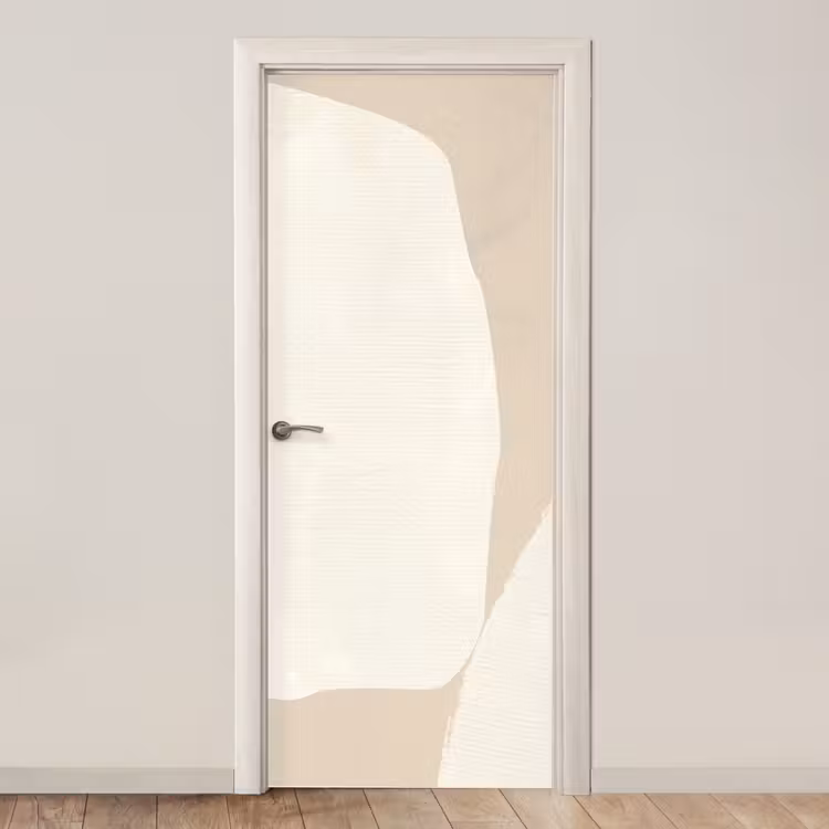 Beige - Abstract - Modern deurposter klein -3d_beige