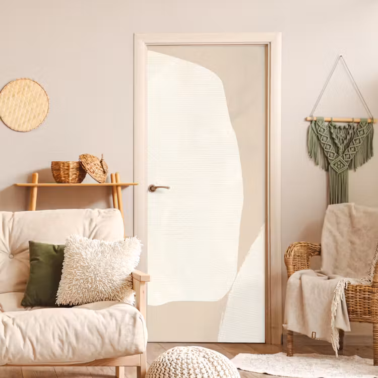 Beige - Abstract - Modern deurposter klein -sfeer2