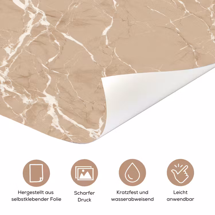 Beige - Marmer - Organisch - Wit deurposter klein 289 -tcloseup_DE