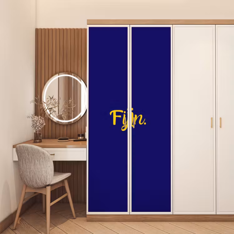 Blauw - Geel - Fijn deurposter klein -sfeer3