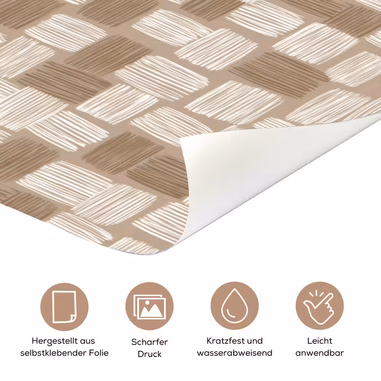 Blok - Patroon - Bruin deurposter klein 289 -tcloseup_DE